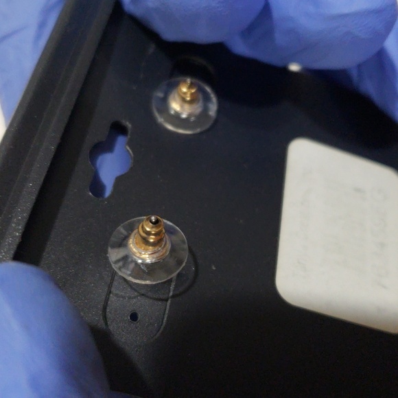 Modern Gold Tone Geometric Bar & Hoop Stud 1.5 Drop Earrings – Trendy Jewelry - Picture 9 of 9